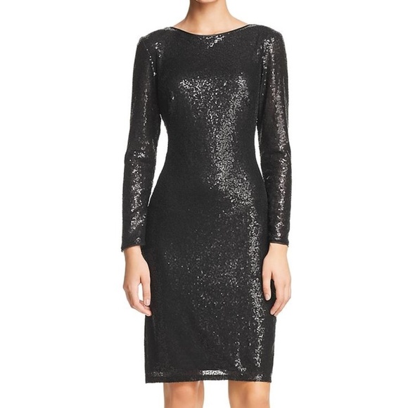 NWT TADASHI SHOJI Sequin Evening Cocktail Dress - Picture 2 of 11
